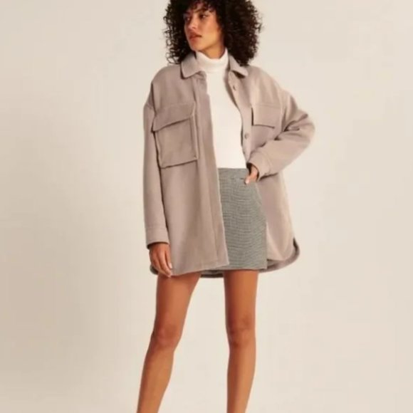 Abercrombie & Fitch Jackets & Blazers - NWT ABERCROMBIE COZY OVERSIZED SHIRT JACKET